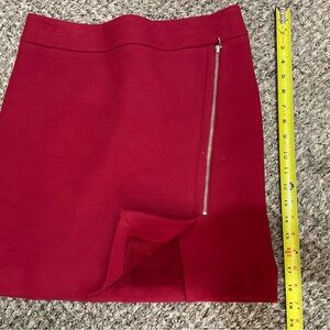White House Black Market Red Winter Skirt size 8